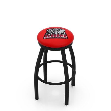 36 Blk Wrinkle Alabama Swivel Bar Stool,Accent Ring